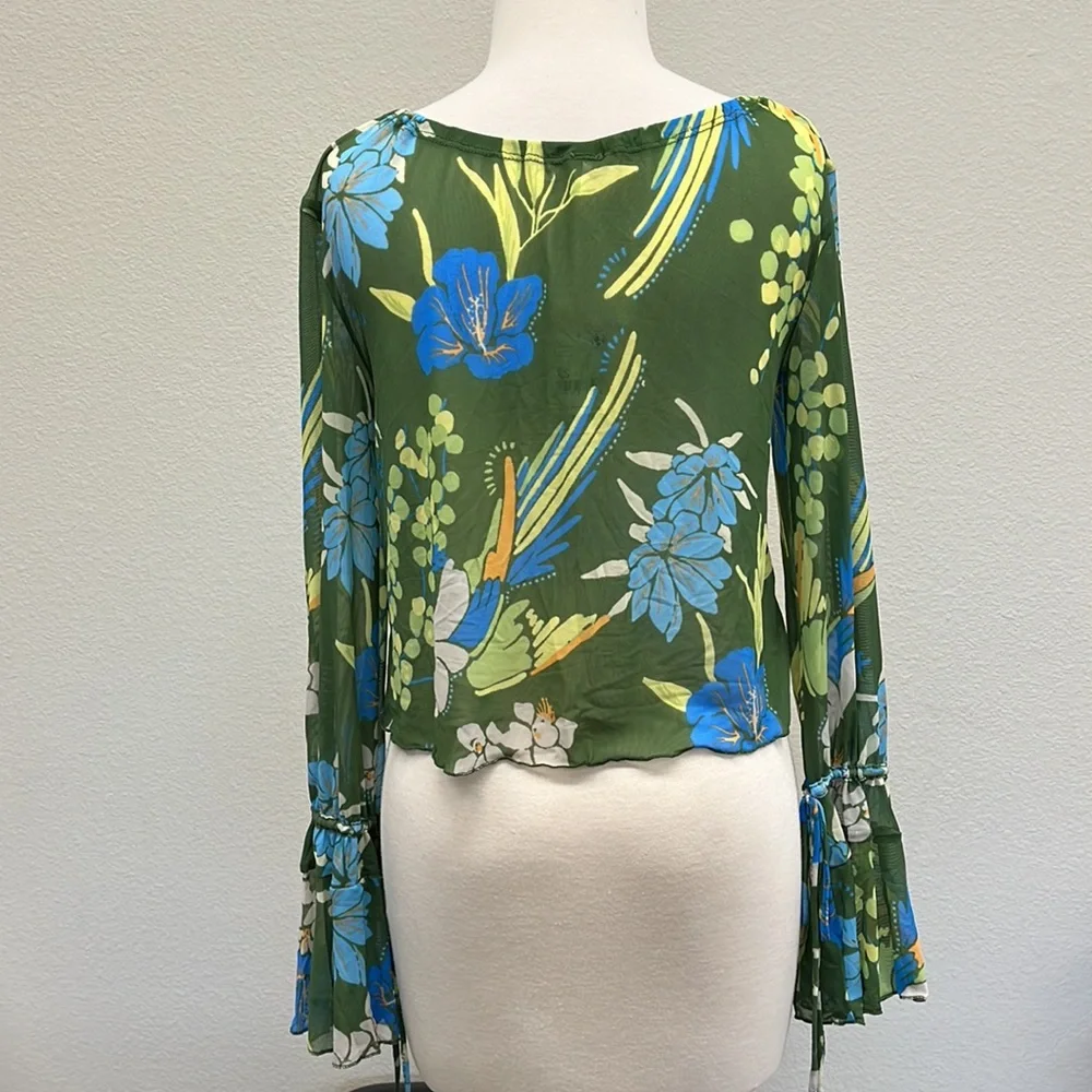 Free People Of Paradise Floral Bell Sleeve Top - Picture 9 of 13